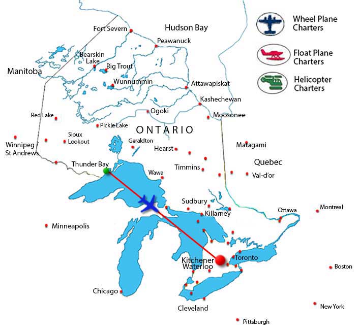 Kitchener / Waterloo Charter Flights Timmins